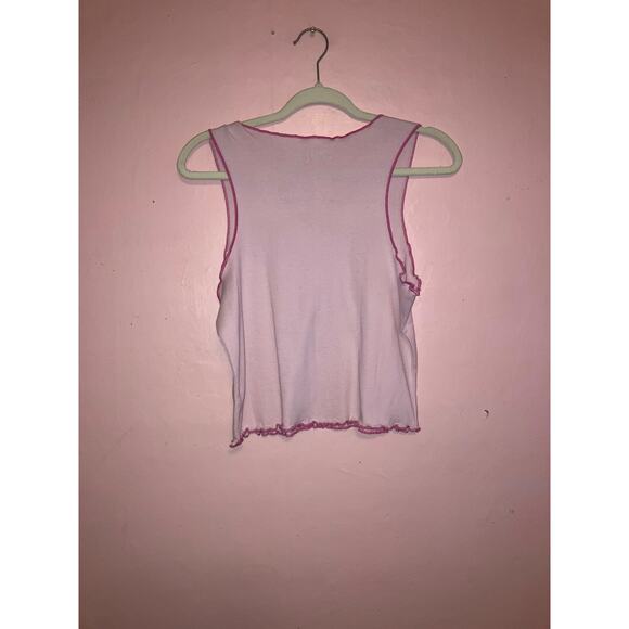 NWT Coca-cola light pink graphic cropped tank top size large - Picture 3 of 3